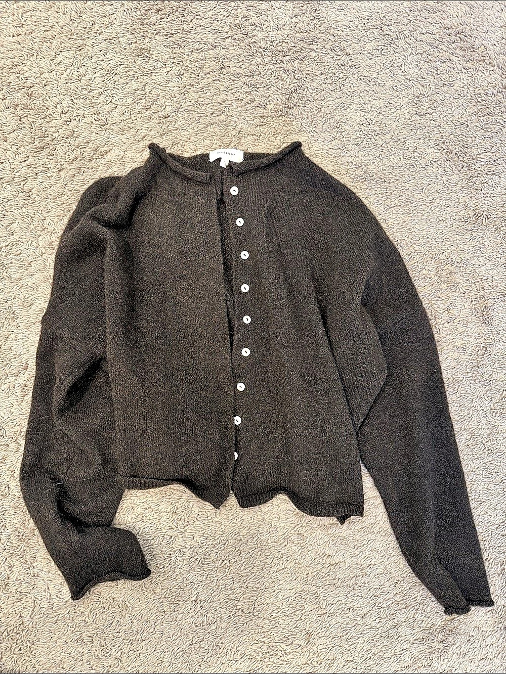 böhme Brown Button-Front Cardigan Size Medium